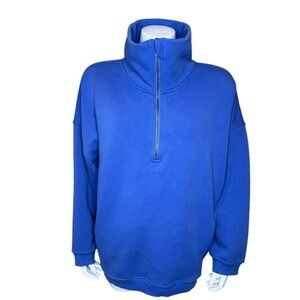 Lululemon Thick Fleece Half Zip Pullover M/L Wild Indigo Purple-Blue W3FICS